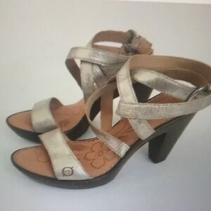 Born Metallic Strappy Heels